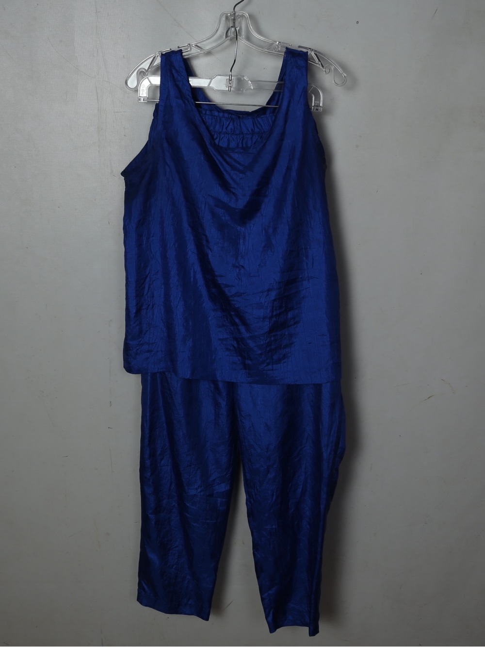 Sleeveless Satin-Look Jumpsuit in Royal Blue